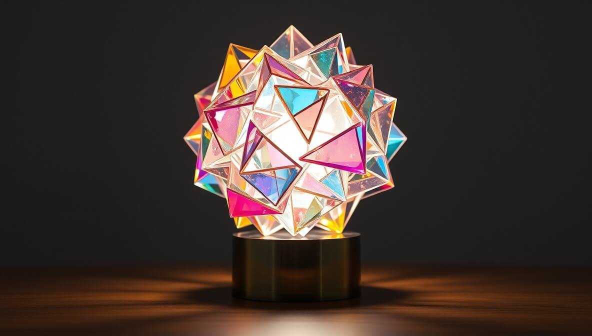 Abstract crystal structure representing powerful customer segmentation tools.