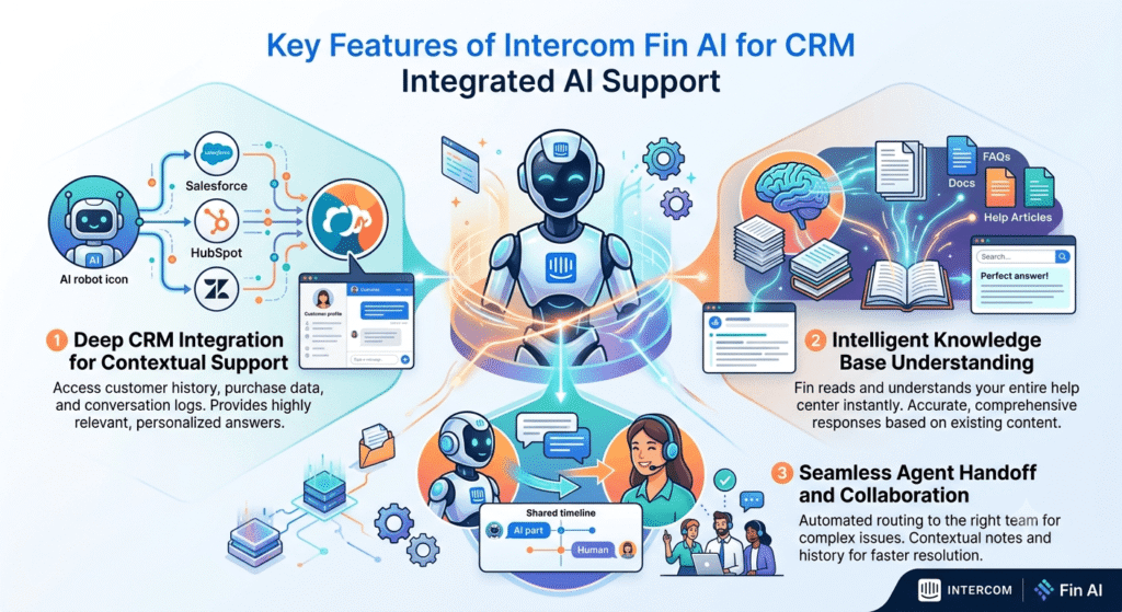 Key Features of Intercom Fin AI for CRM Integrated AI Support
