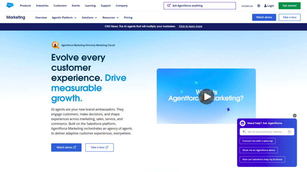 Salesforce Marketing Cloud among customer segmentation tools