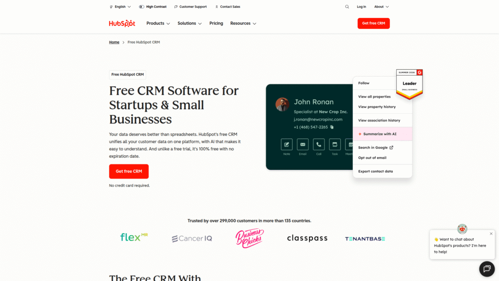 HubSpot CRM among customer segmentation tools