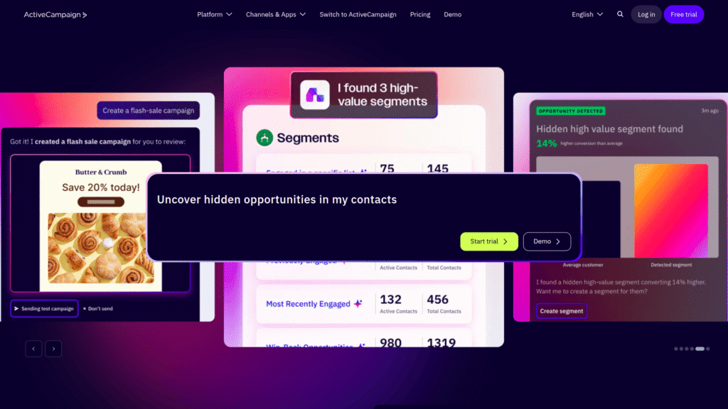 ActiveCampaign among customer segmentation tools