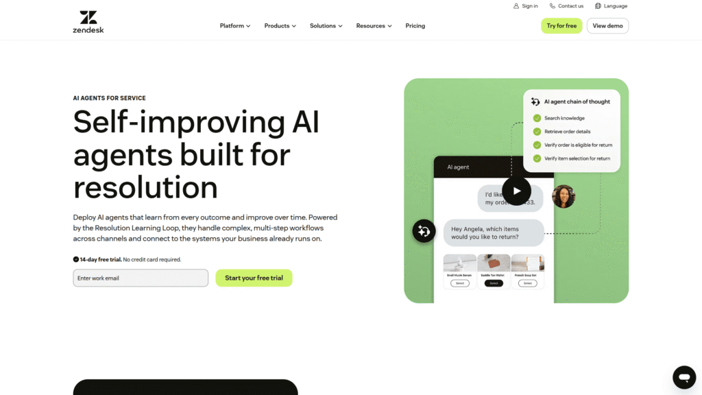 Zendesk among AI customer service chatbots