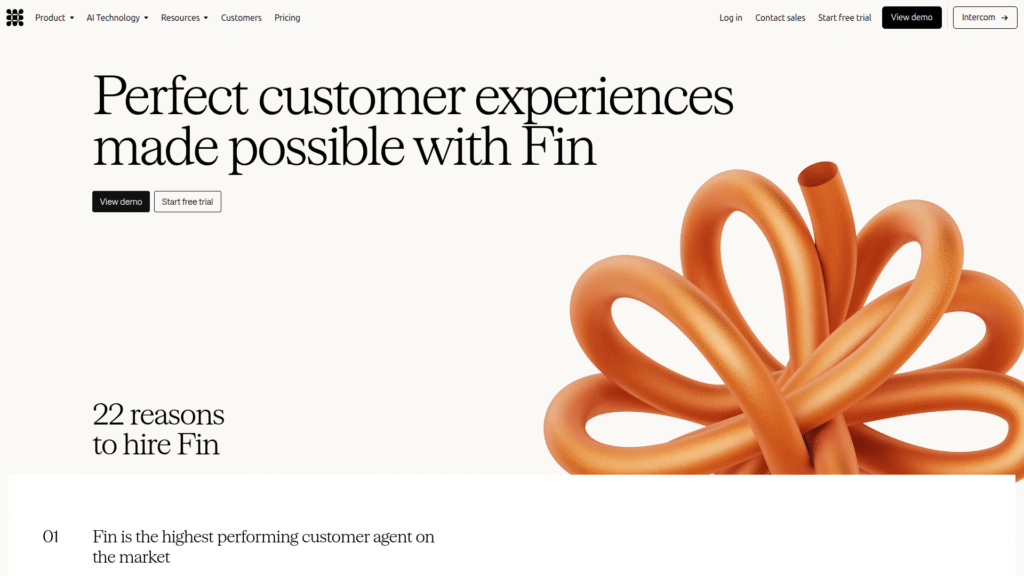 Intercom among AI customer service chatbots