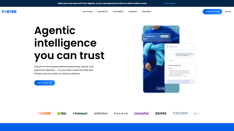 Forter as a Fraud Detection tool screenshot