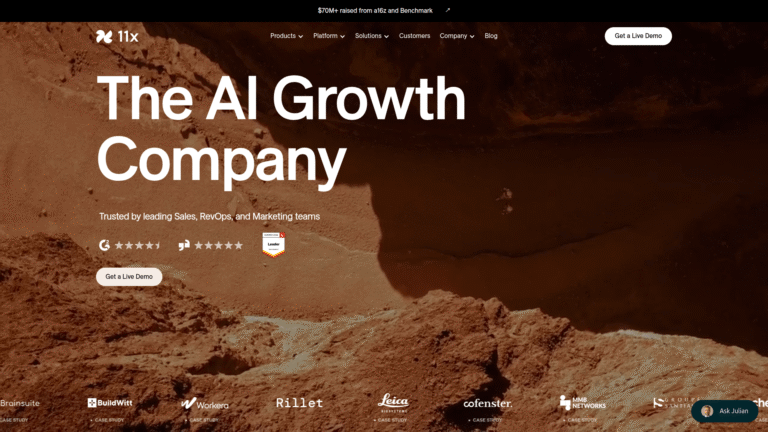 11x as a Sales and Outreach tool screenshot