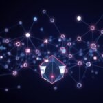 Abstract representation of AI Image Moderation Tools safeguarding a digital network.