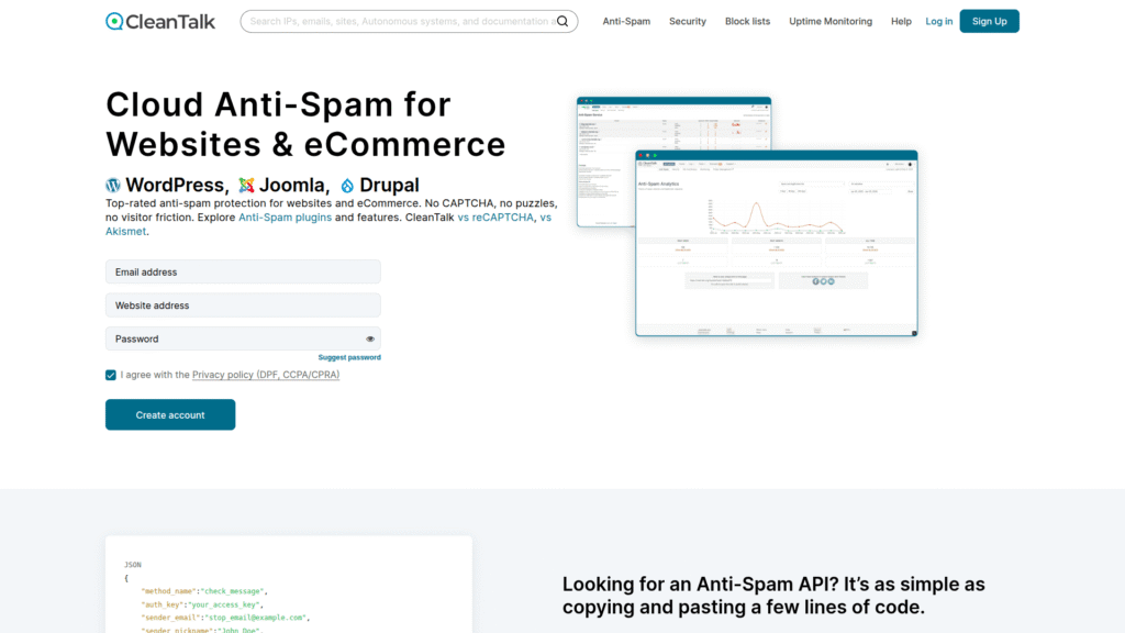 CleanTalk Anti-Spam among Spam Detection Tools