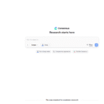 Consensus as a Medical Research tool screenshot