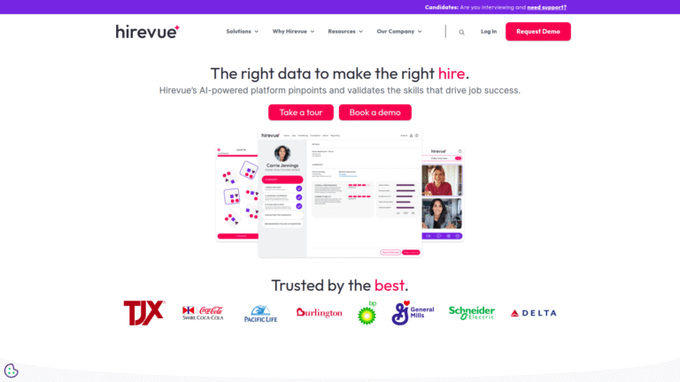 HireVue as an Interview Automation and Assessment tool screenshot