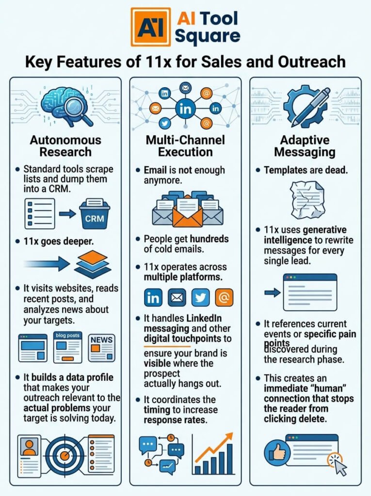 Key Features of 11x for Sales and Outreach