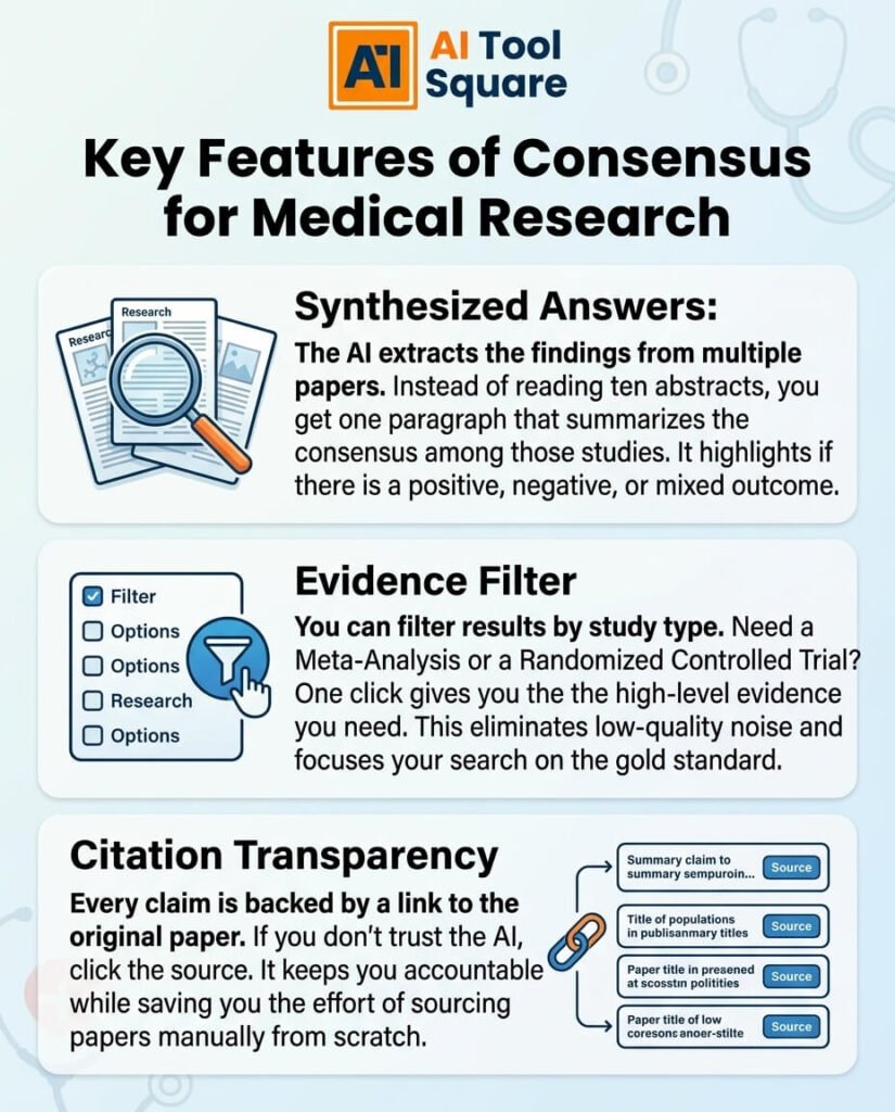 Key Features of Consensus for Medical Research