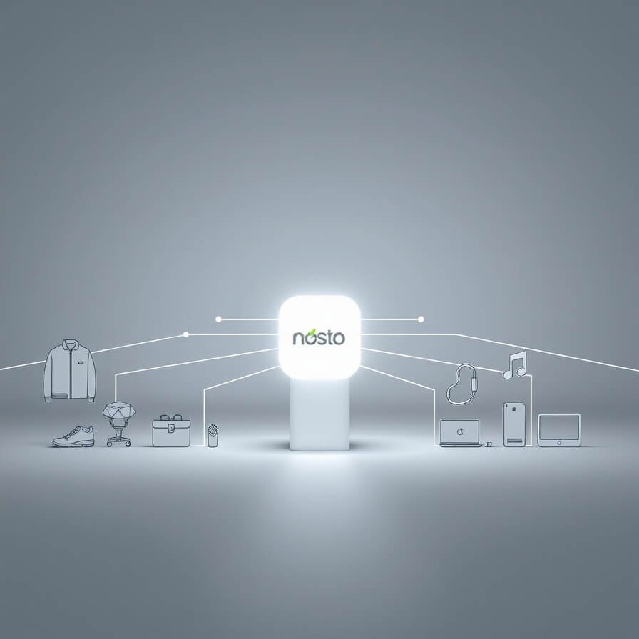 Nosto uses real-time behavioral data to automatically match specific products to individual shoppers, increasing conversions by showing relevant items across e-commerce platforms.