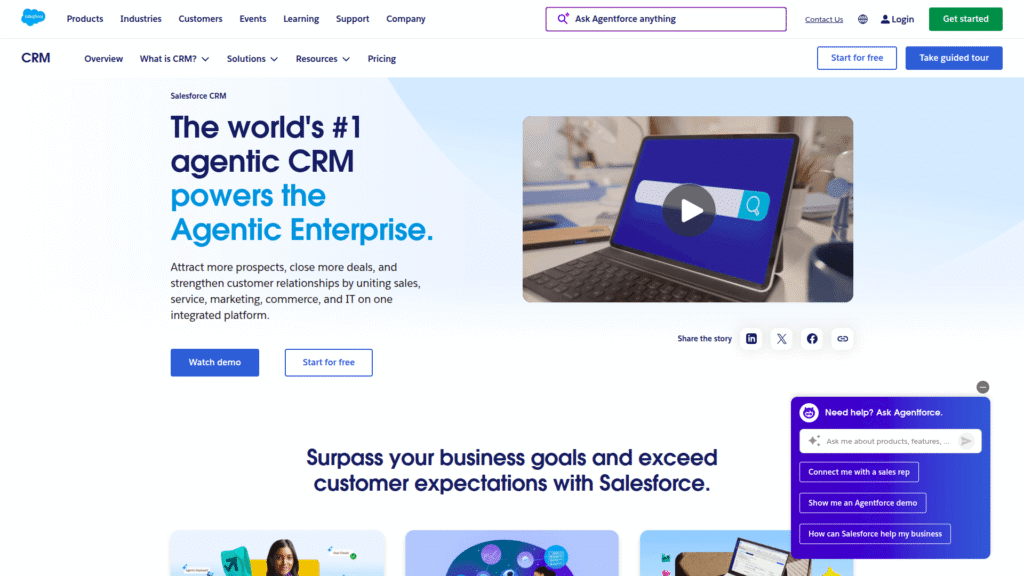 Salesforce CRM among CRM AI Tools