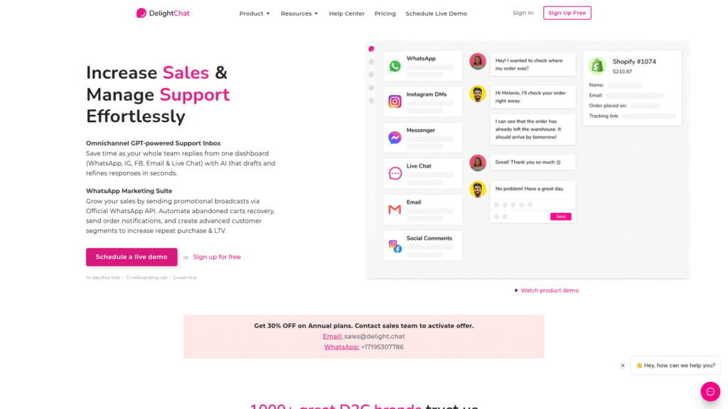 DelightChat among WhatsApp Automation Tools