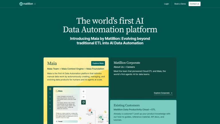 Matillion as a Data Sync tool screenshot