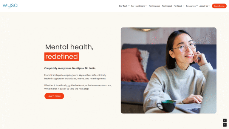 Wysa as a Mental Health and Therapy tool screenshot
