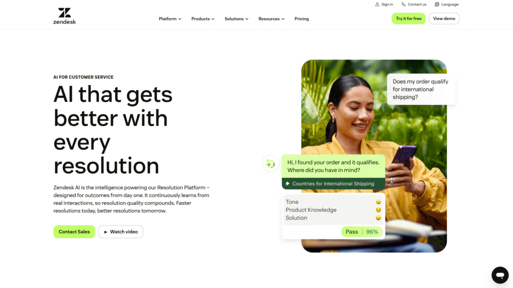 Zendesk Answer Bot among CRM AI Tools