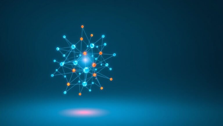 Abstract visualization of AI sentiment analysis tools uncovering glowing positive customer emotions within a complex network.