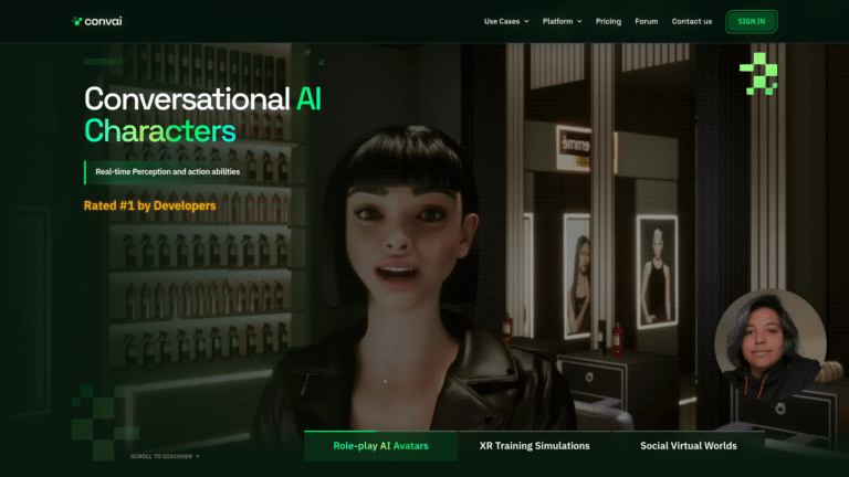 Convai as a NPC and Character tool screenshot