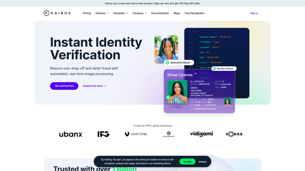 Kairos as a facial recognition software