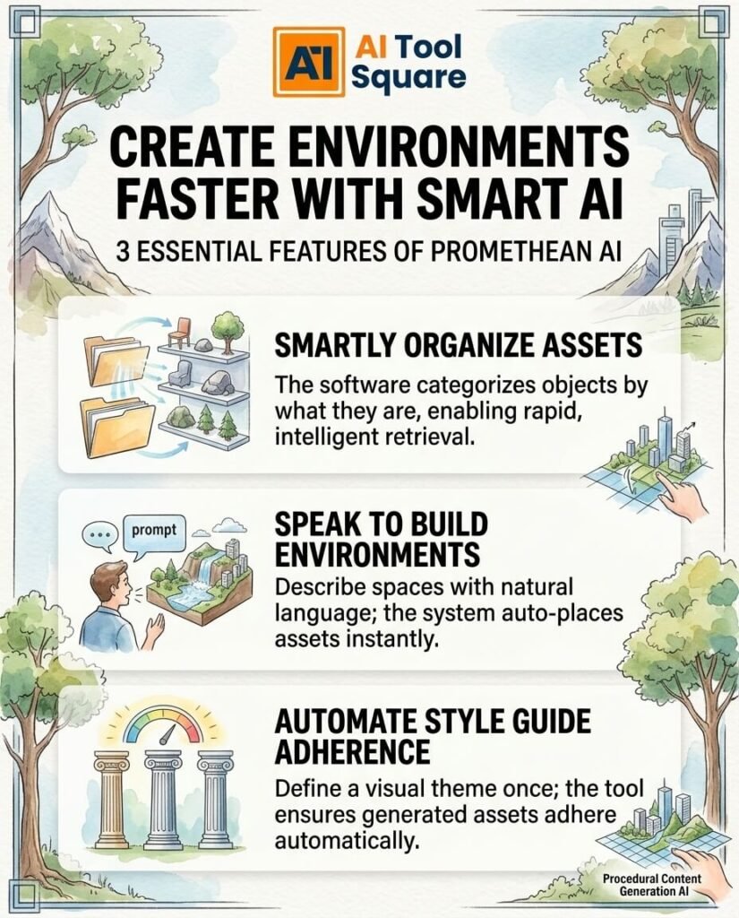 Key Features of Promethean AI for Procedural Content Generation