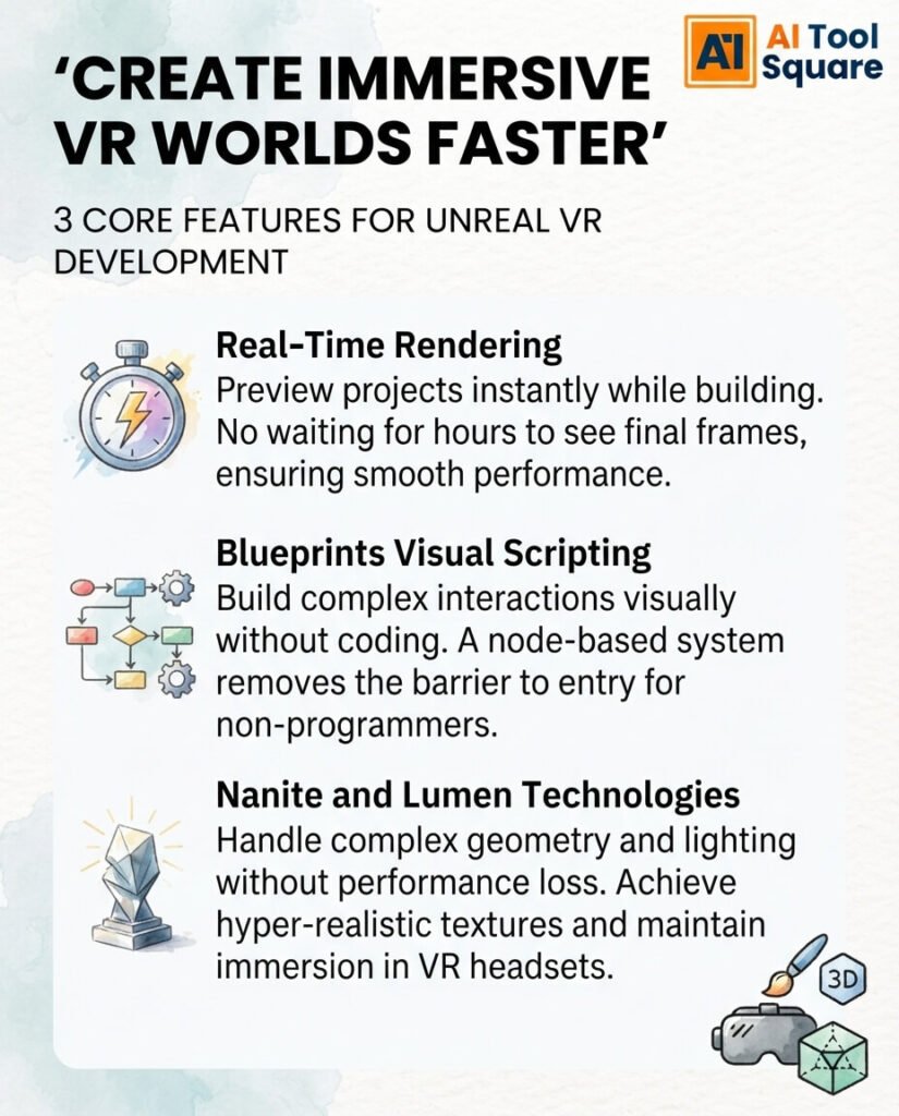 Key Features of Unreal Engine VR for Virtual and Augmented Reality