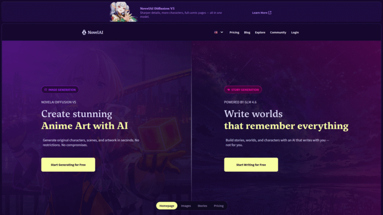 Novel AI as a Narrative and Storytelling tool screenshot