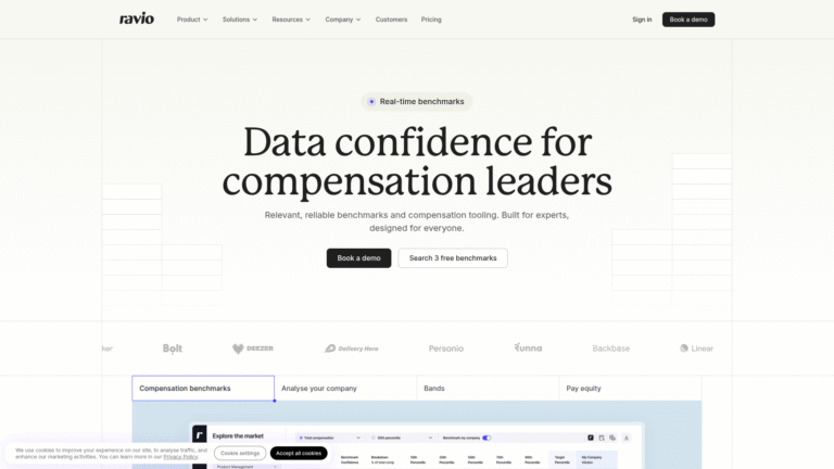 Ravio as a Compensation and Benefits Analysis tool screenshot