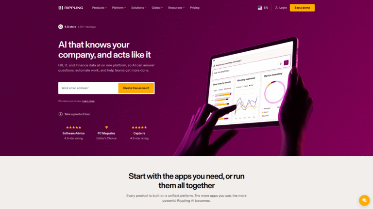 Rippling as an Employee Onboarding and Experience tool screenshot