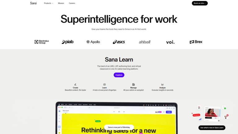 Sana as a Learning and Development tool screenshot