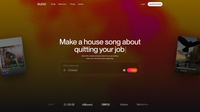 Suno as a Game Audio and Music Generation tool screenshot