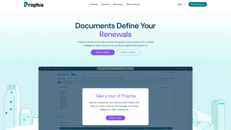 Prophia as a Document and Contract Management tool screenshot