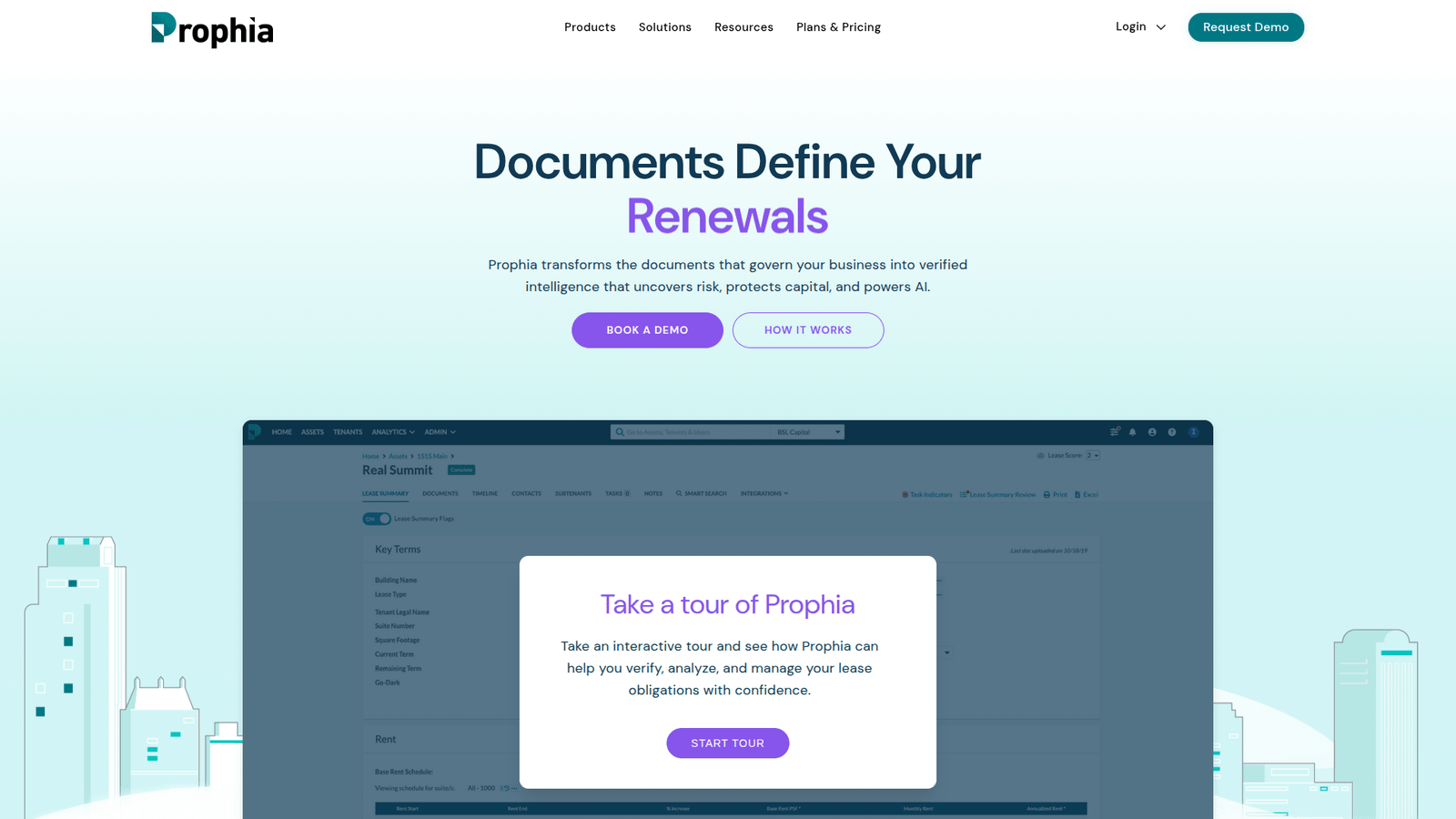 Prophia as a Document and Contract Management tool screenshot