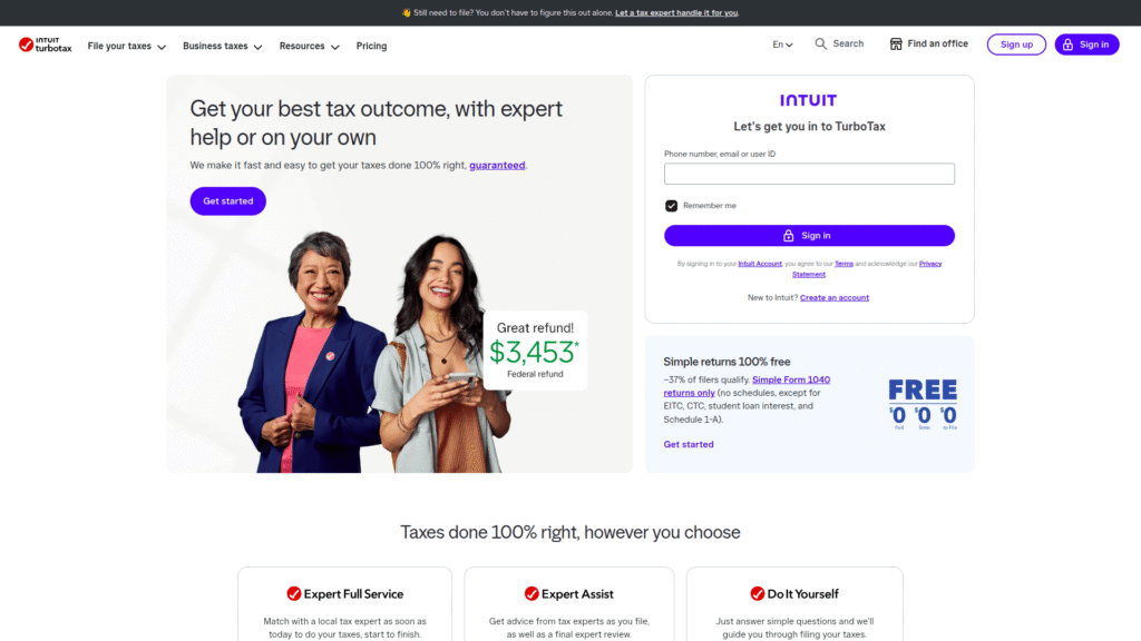 TurboTax as an AI tax software